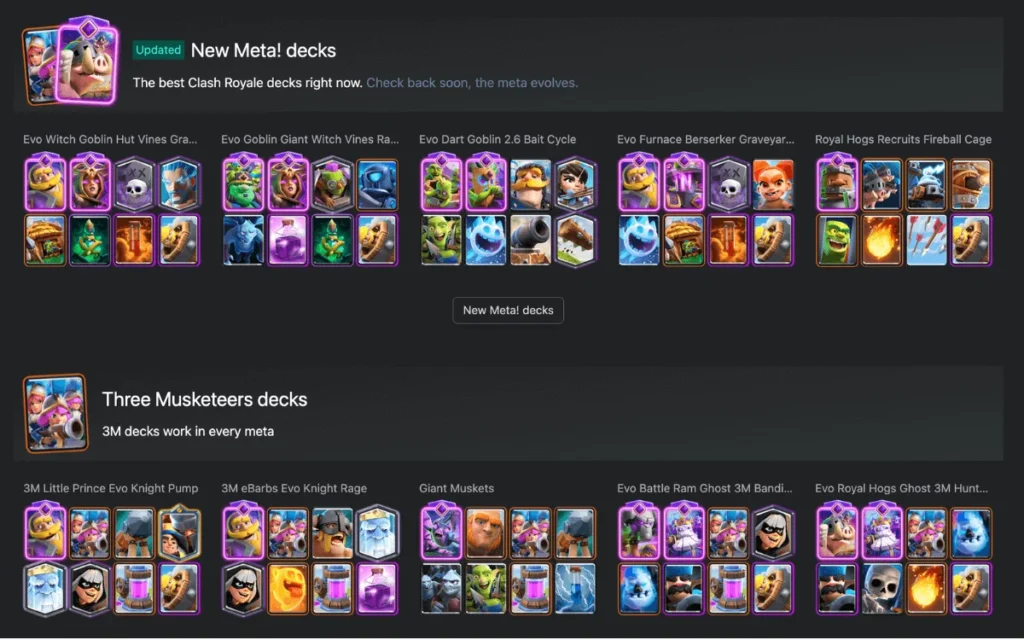 best decks in clash royale